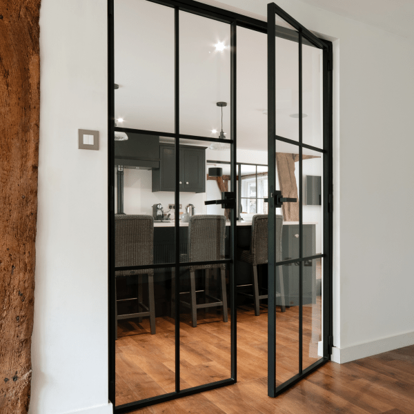 Internal Double Doors, Standard – Black Steel Door