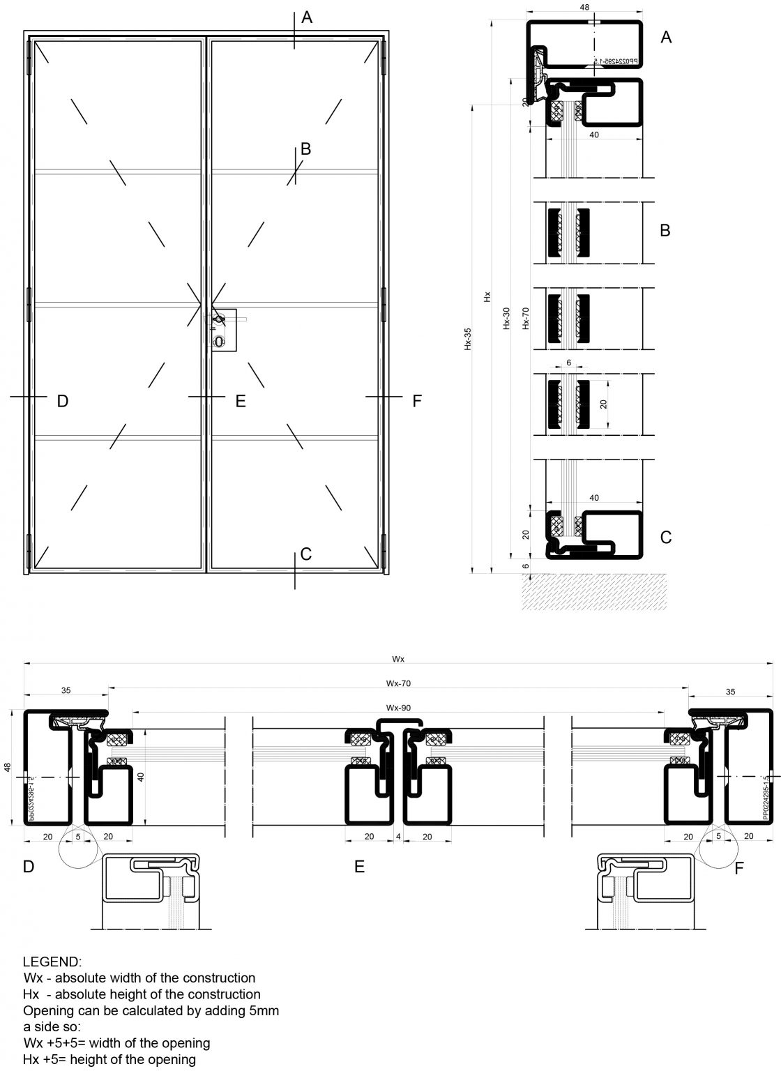 Black Steel Internal French Doors in London