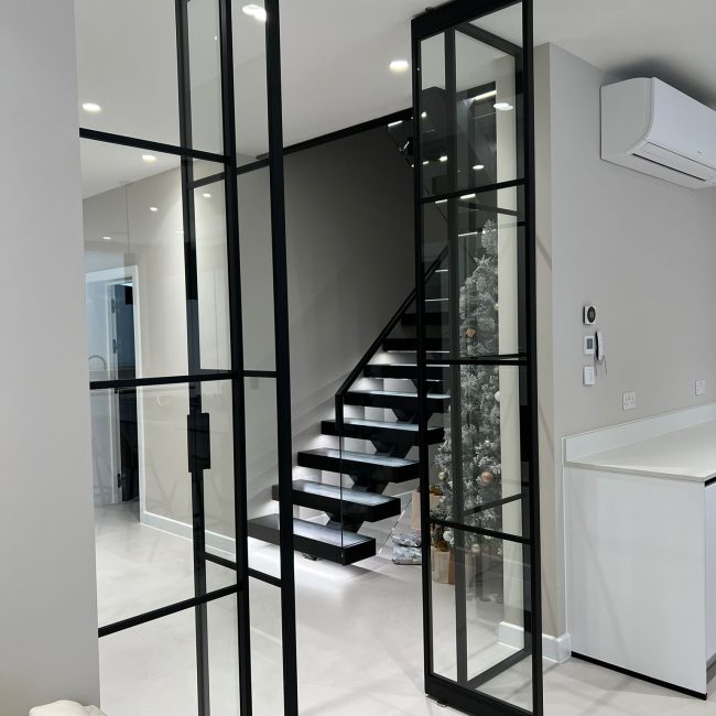 pivot doors with glass