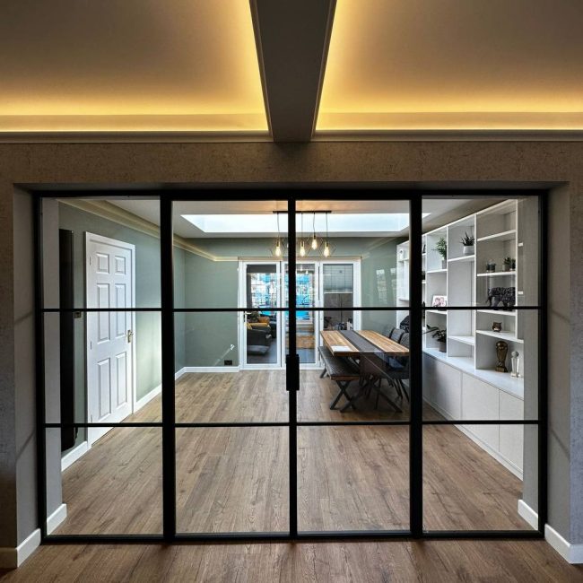 french doors with screens