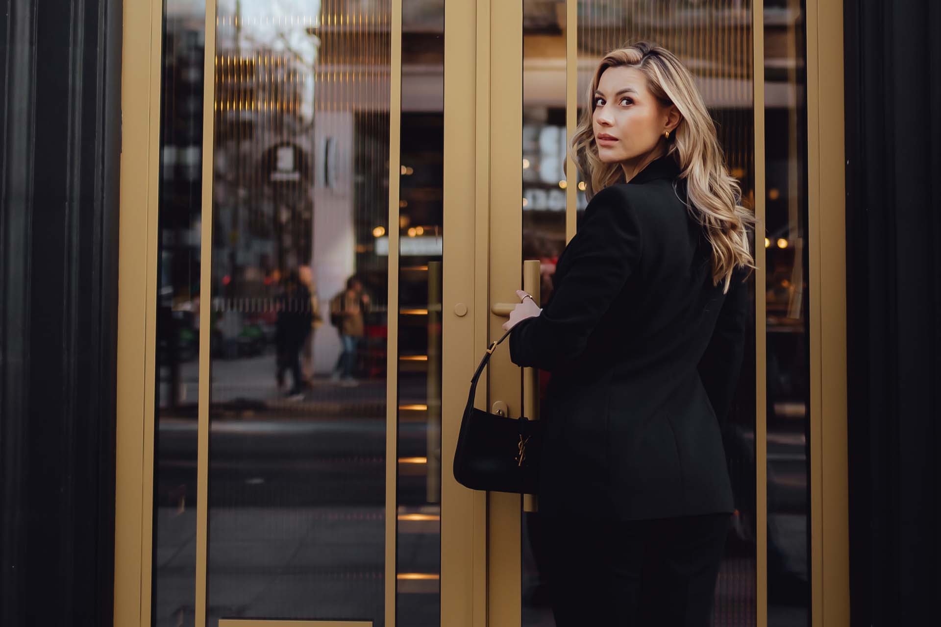 gold steel doors