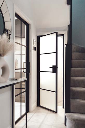 steel doors with glass