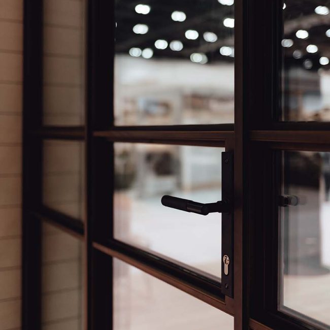 moder steel doors with glass