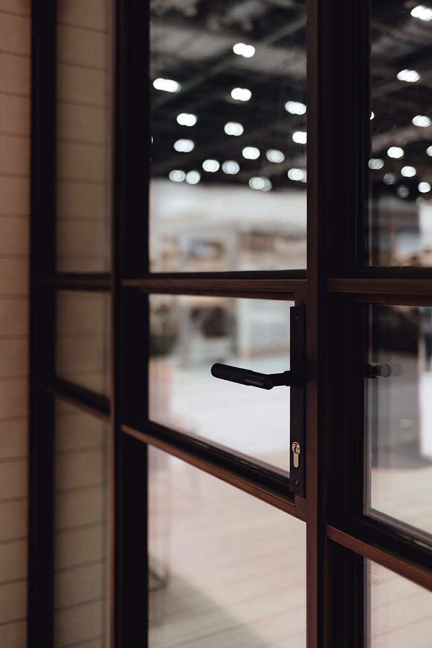 moder steel doors with glass